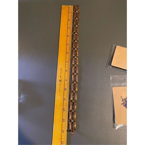 MATISSE RENOIR VINTAGE COPPER MID CENTURY MODERNIST STYLE NECKLACE DESIGNER - Picture 5 of 6